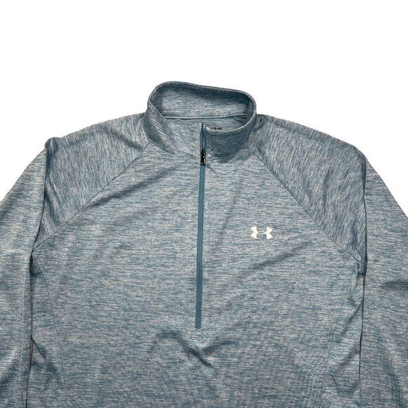 Under Armour Shirt Women's Size XL Running Loose HeatGear 1/2 Zip Long Sleeve - Picture 3 of 9